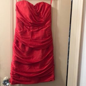 Red ruched H&M party dress
